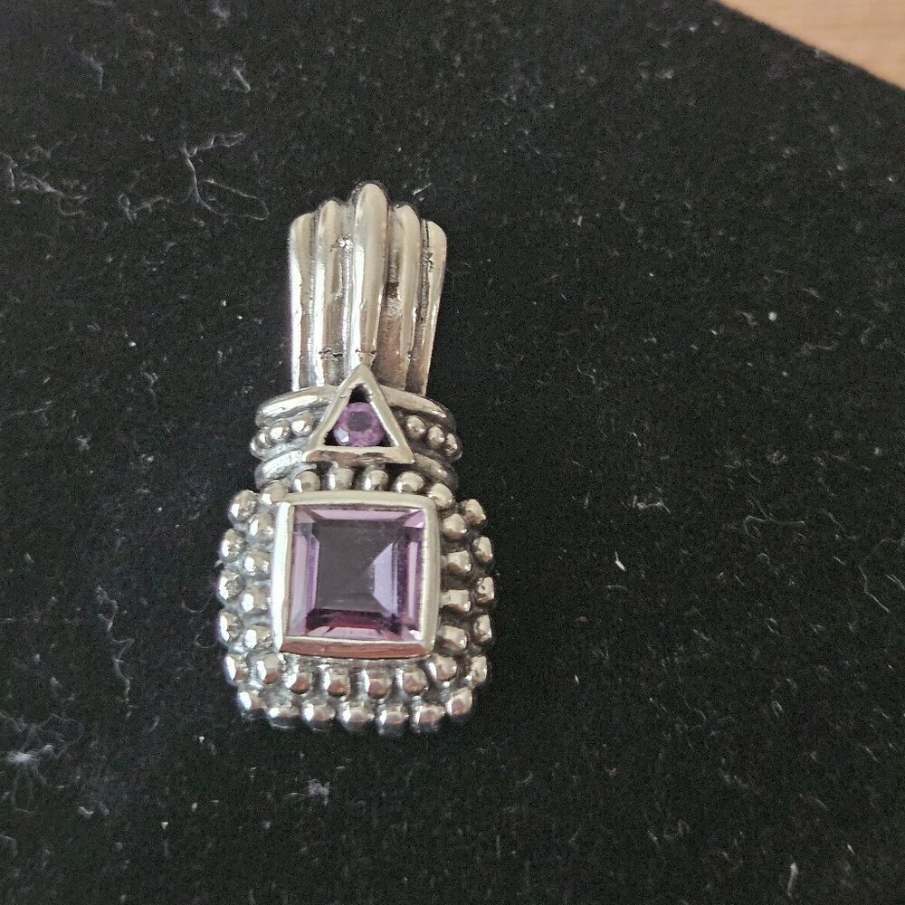 Amythyst and Sterling Pendent
